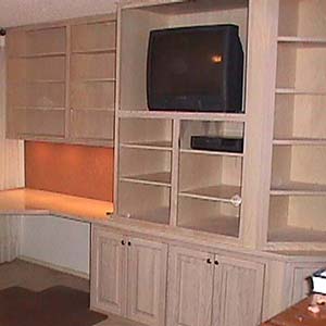 Built-in office and entertainment center